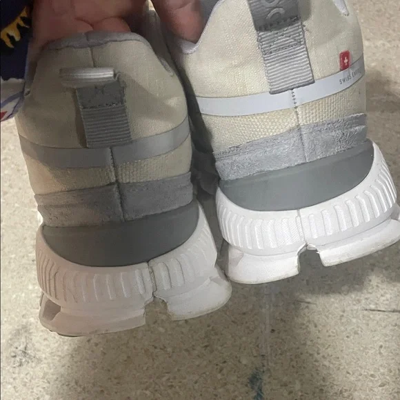 On Running women Gray and White Athletic Shoes - Picture 9 of 15